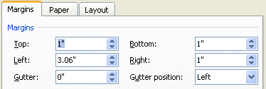 Click the Margins tab.