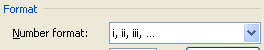 Verify that the Number Format option of 1,2,3... is selected.