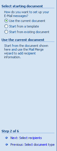 Click a starting document option button (such as Change Document Layout), and then click Label Options.