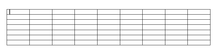 Release the mouse button to insert a blank grid in the document.