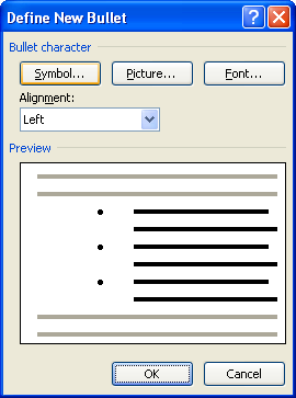Symbol to select the appropriate check box symbol