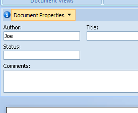 Then click the arrow next to Document Properties