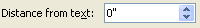 Then enter the distance between the drop cap and text.