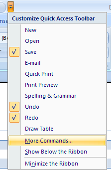 Then click More Commands.