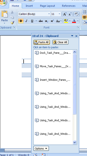 Dock A Task Pane Task Panes Introduction Microsoft Office