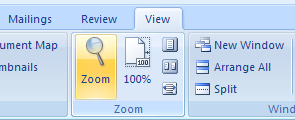 Zoom. Click to display the Zoom dialog box.