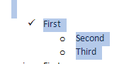 Format the multi-level list