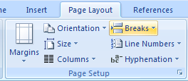 Click Page Break button