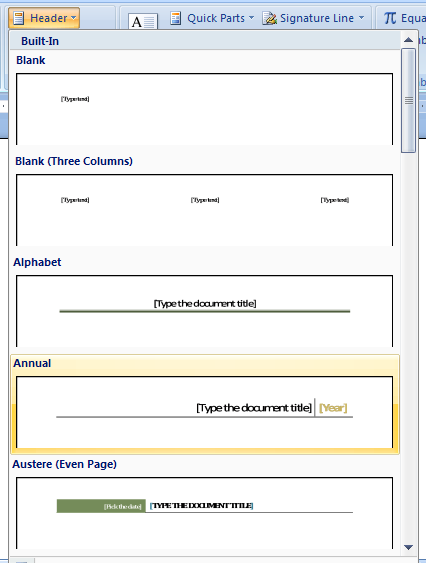 Header And Footer On Microsoft Word 2003