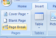 Insert a Page Break