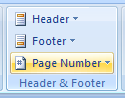 Click the Page Number button.