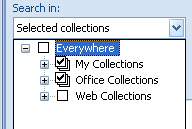 To search a specific collection of clip art, click the Search In list arrow