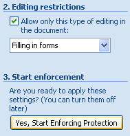 Under Start enforcement, click Yes, Start Enforcing Protection.