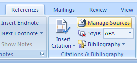 Click the Manage Sources button.