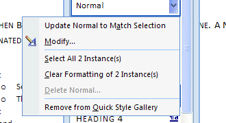 To delete: Point to the style, click the list arrow (Or right click the style), click Delete, and then click Yes.