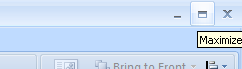 Maximize button: Click to make a window fill the entire screen.