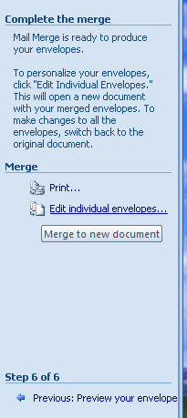 Personalize and Print the Mail Merge