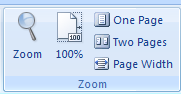 Click the One Page or Two Pages button to show one or two pages