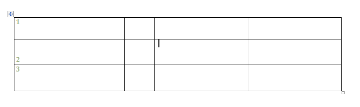 Position the pointer over the boundary of the column or row