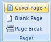 Then click the Cover Page button