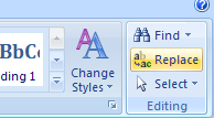 Then click Replace