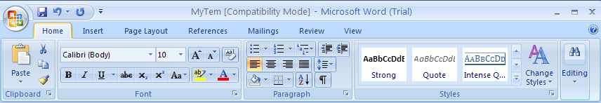 Reset the document back to document Quick Styles