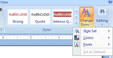 Click the Change Styles button
