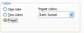 Then click the Preset option.