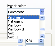 Then select a gradient preset.