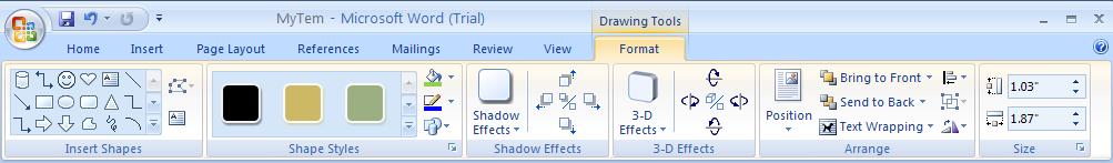 Set A Shape Color Fill To A Transparency Shape Fill Shape Picture Wordart Smartart Clip Art Microsoft Office Word 2007 Tutorial