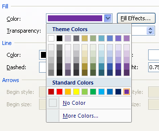 Then select the fill color you want.