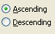 Click the Ascending or Descending option.