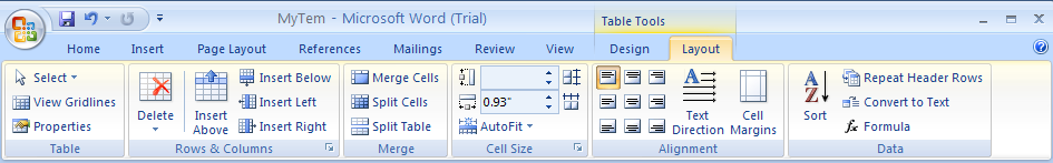 table of contents word 2007. Sort Table Contents or Lists