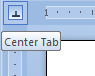 box drawings light up and horizontal     Centers text on the tab stop