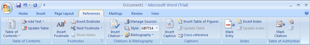 Ms Word 2007 Reference Tab Tutorial Pdf