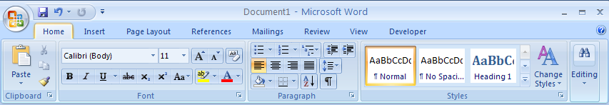 Different Types Of Toolbars In Microsoft Word