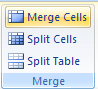 Then click the Merge Cells button.