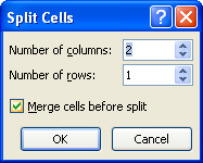 Then enter the number of rows or columns