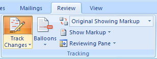 Then click Track Changes.