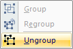 Then click Ungroup.