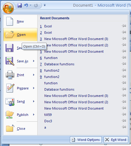 Working with non-Word file formats