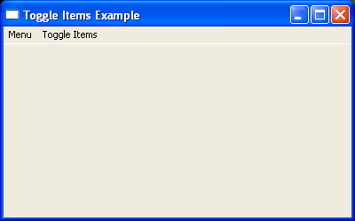 Checkbox menu Item and radio button menu item