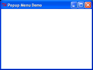 Popup menu demonstration.