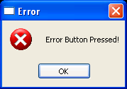 Show error dialog