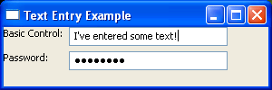 Text Entry Example
