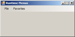 Build menu at runtime