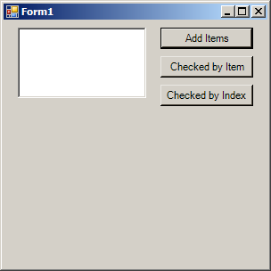 CheckedListBox: Add Items, Get Selected Items and Get Selected Indices