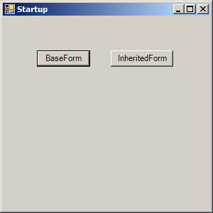 Form template for use with visual inheritance