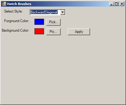 HatchBrush Illustration by using ComboBox