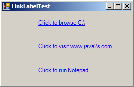 Using LinkLabels to create hyperlinks